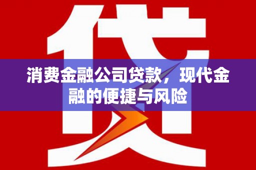 古城消费金融公司贷款，现代金融的便捷与风险