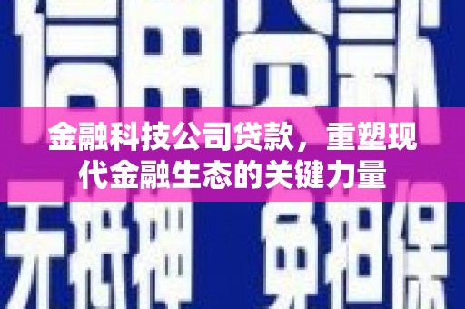 古城金融科技公司贷款，重塑现代金融生态的关键力量